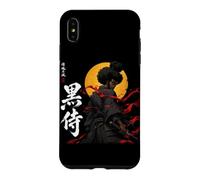 Custodia per iPhone XS Max Anime africano Samurai Fighter Katana Guerriero Radici Nere