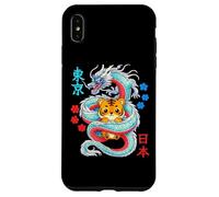 Custodia per iPhone XS Max Anime Kawaii Tigre Protetta Da Drago Giapponese