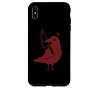 Custodia per iPhone XS Max Anni '90 Y2K Sinister Crow con coltello nel becco.