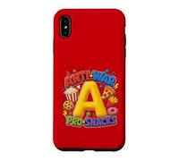 Custodia per iPhone XS Max Anti-War Pro-Snacks Funny Peace Food Graphic Rosso