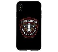 Custodia per iPhone XS Max Appena appeso con le mie giovani, meme divertente della fattoria della mucca