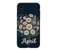 Custodia per iPhone XS Max April Birth Flower Daisy & Sweet Pea Birthday