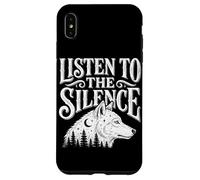 Custodia per iPhone XS Max Ascolta il silenzio Lupo Escursionismo Campeggio Fauna Sel