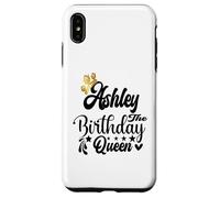 Custodia per iPhone XS Max Ashley - Camicia da donna con scritta "Happy Birthday"
