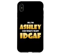 Custodia per iPhone XS Max Ashley Costume IDGAF Meme Funny Halloween Costume For Ashley