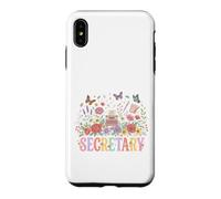Custodia per iPhone XS Max Assistente amministratore della macchina da scrivere floreale segretaria