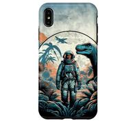 Custodia per iPhone XS Max Astronauta che esporrà il pianeta nell'era dei dinosauri Trippy Fantasy anni '60