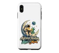 Custodia per iPhone XS Max Astronauta che legge un alieno sulla luna