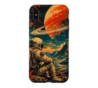 Custodia per iPhone XS Max Astronauta retrò Space Explorer Vintage Paesaggio cosmico