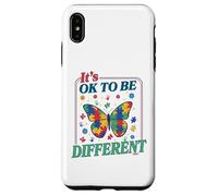 Custodia per iPhone XS Max Autism It's OK To Be Different Butterfly Puzzle Kid Teacher