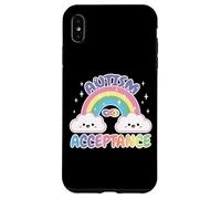 Custodia per iPhone XS Max Autism Pro Acceptance Rainbow con simbolo dell'infinito