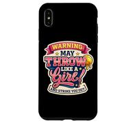 Custodia per iPhone XS Max Avviso softball può attraversare come una ragazza e colpirti fuori