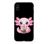 Custodia per iPhone XS Max Axolotl Bere Boba Tea Kawaii Tapioca Bubble Milk Tea