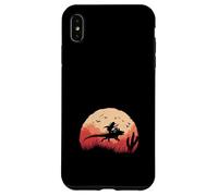 Custodia per iPhone XS Max Axolotl Cowboy Silhouette Far West Tramonto
