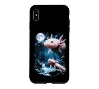 Custodia per iPhone XS Max Axolotl Ululando alla Luna 90's Retro
