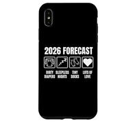 Custodia per iPhone XS Max Baby Coming Soon 2026 Forecast Baby Shower Funny New Dad Mom