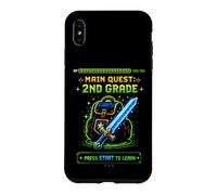 Custodia per iPhone XS Max Back to School Main Quest 2nd Grade Videogioco di seconda elementare