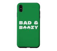 Custodia per iPhone XS Max Bad And Boozy St Patricks Day irlandese 3 Leaf Clover Shamrock
