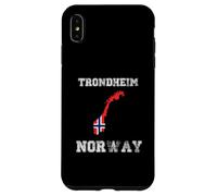 Custodia per iPhone XS Max Bandiera della Norvegia invecchiata Trondheim Pride