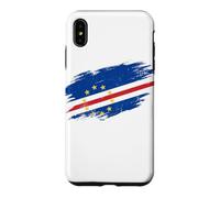 Custodia per iPhone XS Max Bandiera di Capo Verde con grafica grunge invecchiata