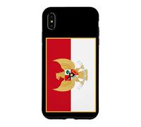 Custodia per iPhone XS Max Bandiera indonesiana con stemma dell'Indonesia