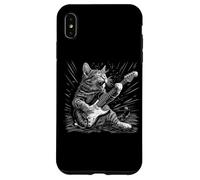 Custodia per iPhone XS Max Bass Guitar Cat Jazz Rock Metal Music Blues Kitty