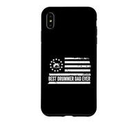 Custodia per iPhone XS Max Batterista, gruppo musicale, bandiera americana, patriottica, retrò