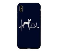 Custodia per iPhone XS Max Battito cardiaco senza peli messicano ECG Pulse Xoloitzcuintli