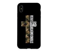 Custodia per iPhone XS Max Beato Papà Forte Fede Camo Croce Paternità Cristiana