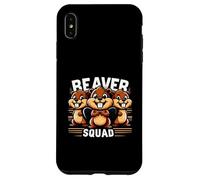 Custodia per iPhone XS Max Beaver Squad Tre Beaver Amici Divertenti Compagni di squadra