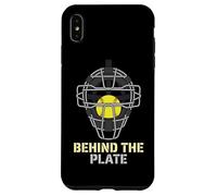 Custodia per iPhone XS Max Behind The Plate Softball Catcher Fastpitch Infield Catcher