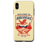 Custodia per iPhone XS Max Benvenuti in Arkansas Design Vintage per Amanti della Natura