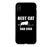 Custodia per iPhone XS Max Best Cat Dad Ever Himalayan Cat Heartbeat Kitten Lover