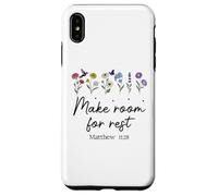 Custodia per iPhone XS Max Bible Verse Matthew 11 28 Make Room for Rest Trust God Jesus