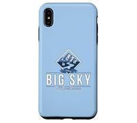 Custodia per iPhone XS Max Big Sky Montana Retro Mountain River Vintage Sci Escursionismo