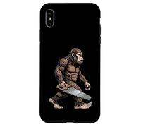 Custodia per iPhone XS Max Bigfoot - Sega manuale per carpentiere Sasquatch, lavorazione del legno
