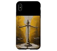 Custodia per iPhone XS Max Bilancia di giustizia Legge Astratto Grafico