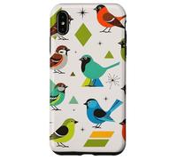 Custodia per iPhone XS Max Bird Art Mid Century Midcentury Retro Atomic Age Space