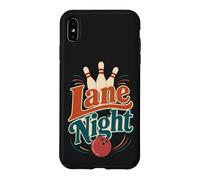 Custodia per iPhone XS Max Birilli da bowling retrò Ball Lane Night Fun