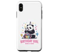 Custodia per iPhone XS Max Birthday Girl Design Panda Cupcake Esprimi un desiderio