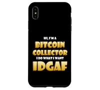 Custodia per iPhone XS Max Bitcoin Collector Costume IDGAF Meme BTC Mining Gear Bitcoin
