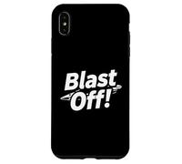 Custodia per iPhone XS Max Blast Off! Rocket Ship Space Launch Design