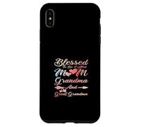 Custodia per iPhone XS Max Blessed To Be Called Mom Grandma and Great Grandma