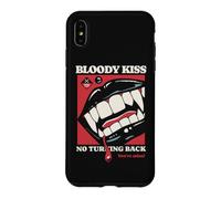 Custodia per iPhone XS Max Bloody Kiss Vampire Fangs Goth Horror Dark Romance Estetica