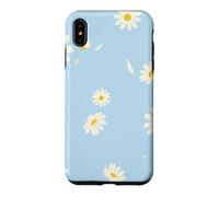 Custodia per iPhone XS Max Blu Daisy Floral Pattern Carino Primavera Fiore Estetica