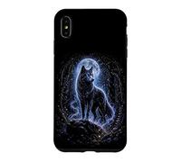 Custodia per iPhone XS Max Blue Moon Wolf Mistico Foresta Fantasia Gotica Grafica