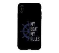 Custodia per iPhone XS Max Boating My Boat Rules - Ruota nautica vintage