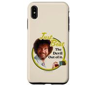 Custodia per iPhone XS Max Bob Ross Just Beat The Devil Out of It