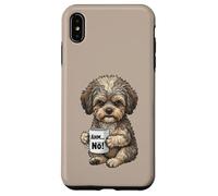Custodia per iPhone XS Max Bolonka cane con tazza di caffè dice di no, uh semplicemente nö
