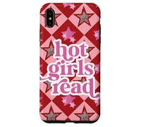 Custodia per iPhone XS Max Book Lover Hot Girls Read Preppy Pink Red Star Y2K